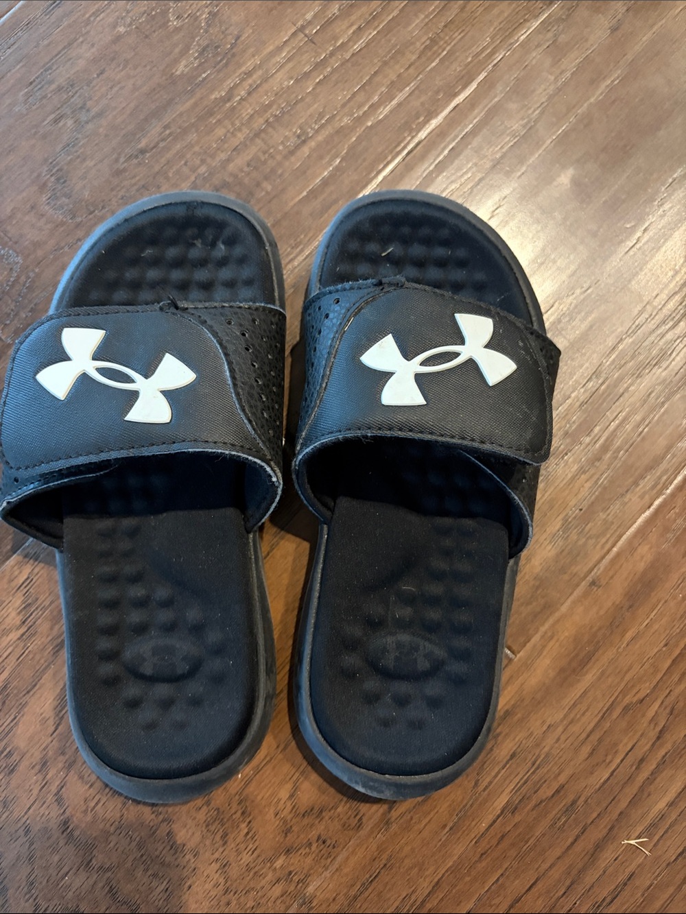 Under Armour Black Kids' Slide Sandals with White Logo
